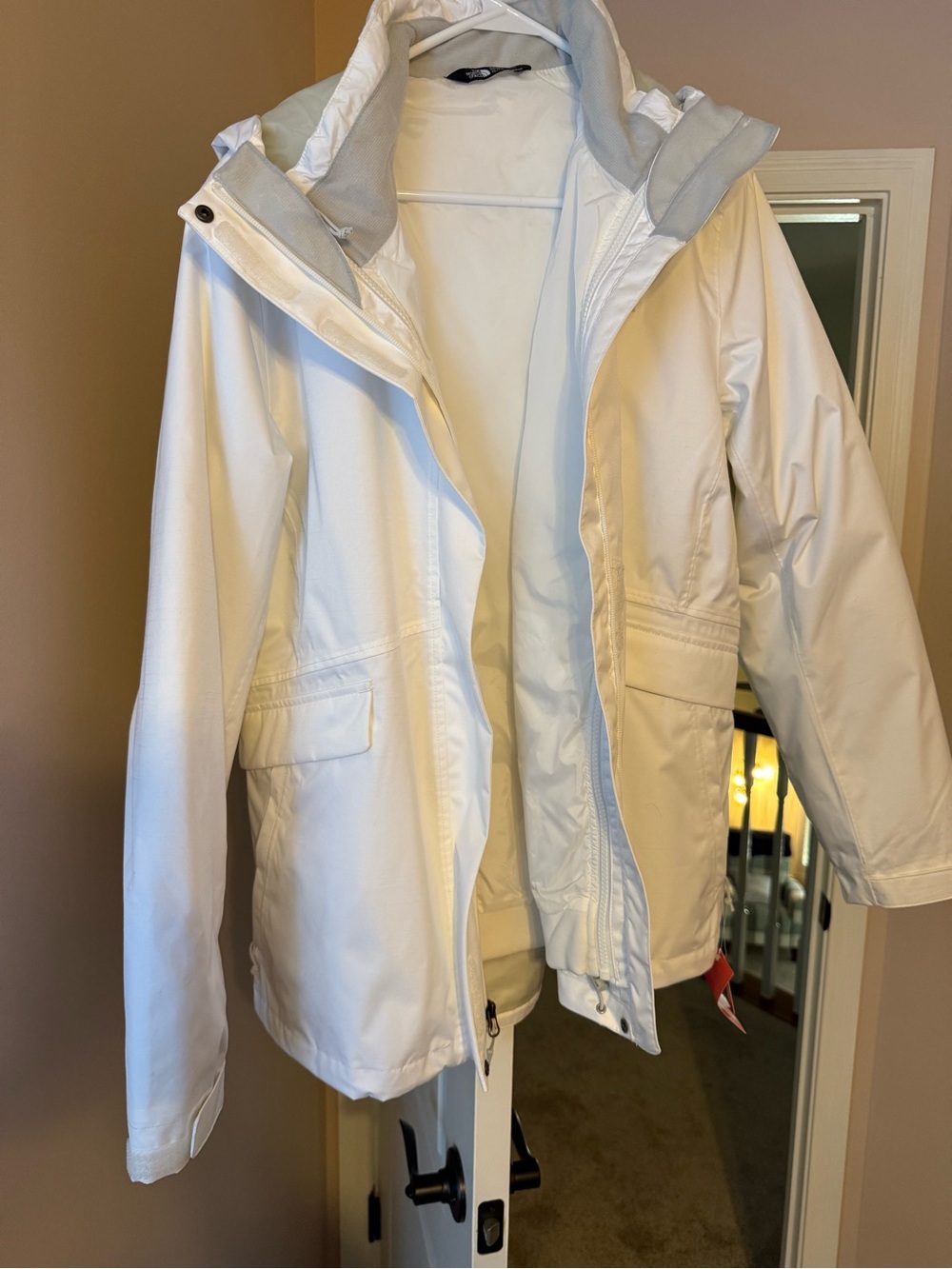The North Face White Waterproof Hooded Jacket